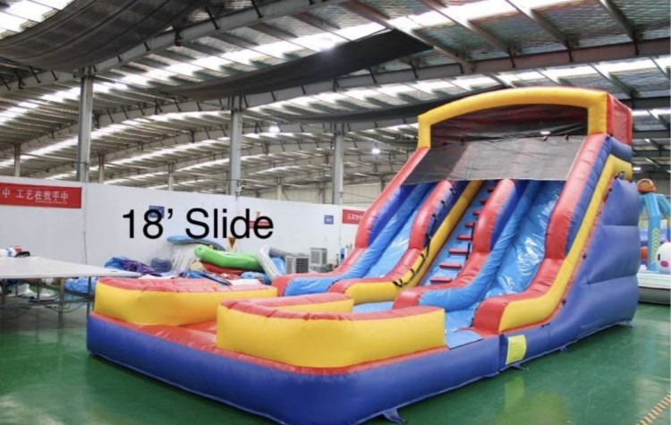 18 Foot Double Lane Slide