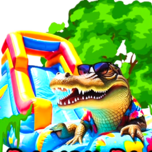 18ft Blue Lagoon Water Slide rental for a summer party in Lake Charles, LA